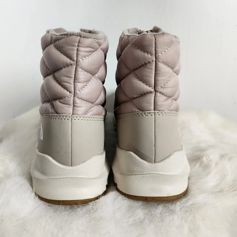 The North Face Women's Taupe & Light Gray Quilted Winter Boots